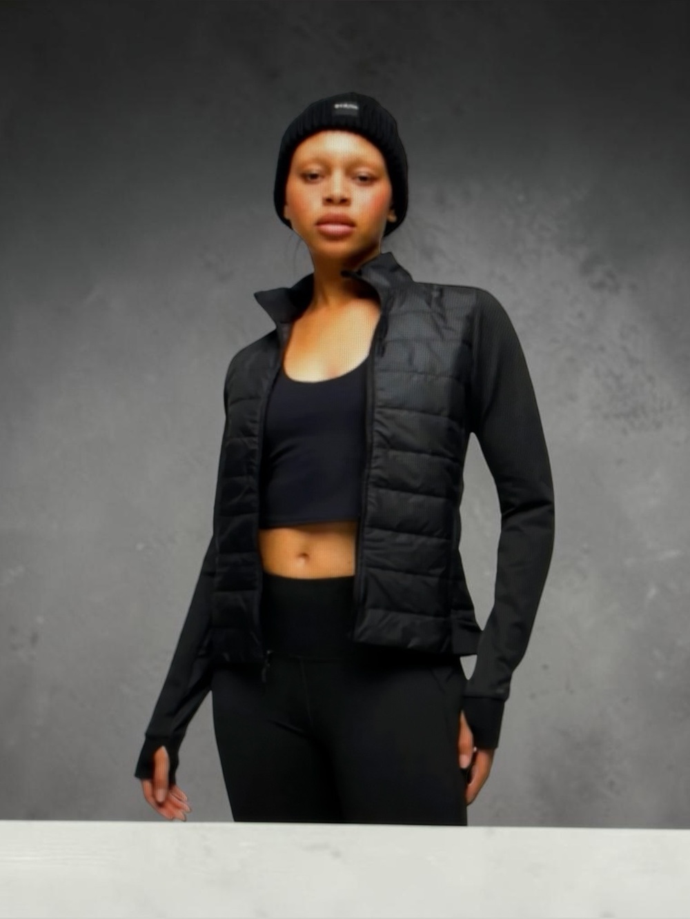 Prana Black Hybrid Puffer Jacket